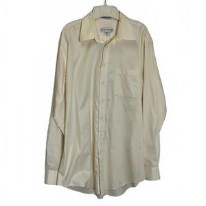 Joseph & Feiss Men's Size 17 36/37 Tall Non Iron Fitted Yellow Dress Shirt Long